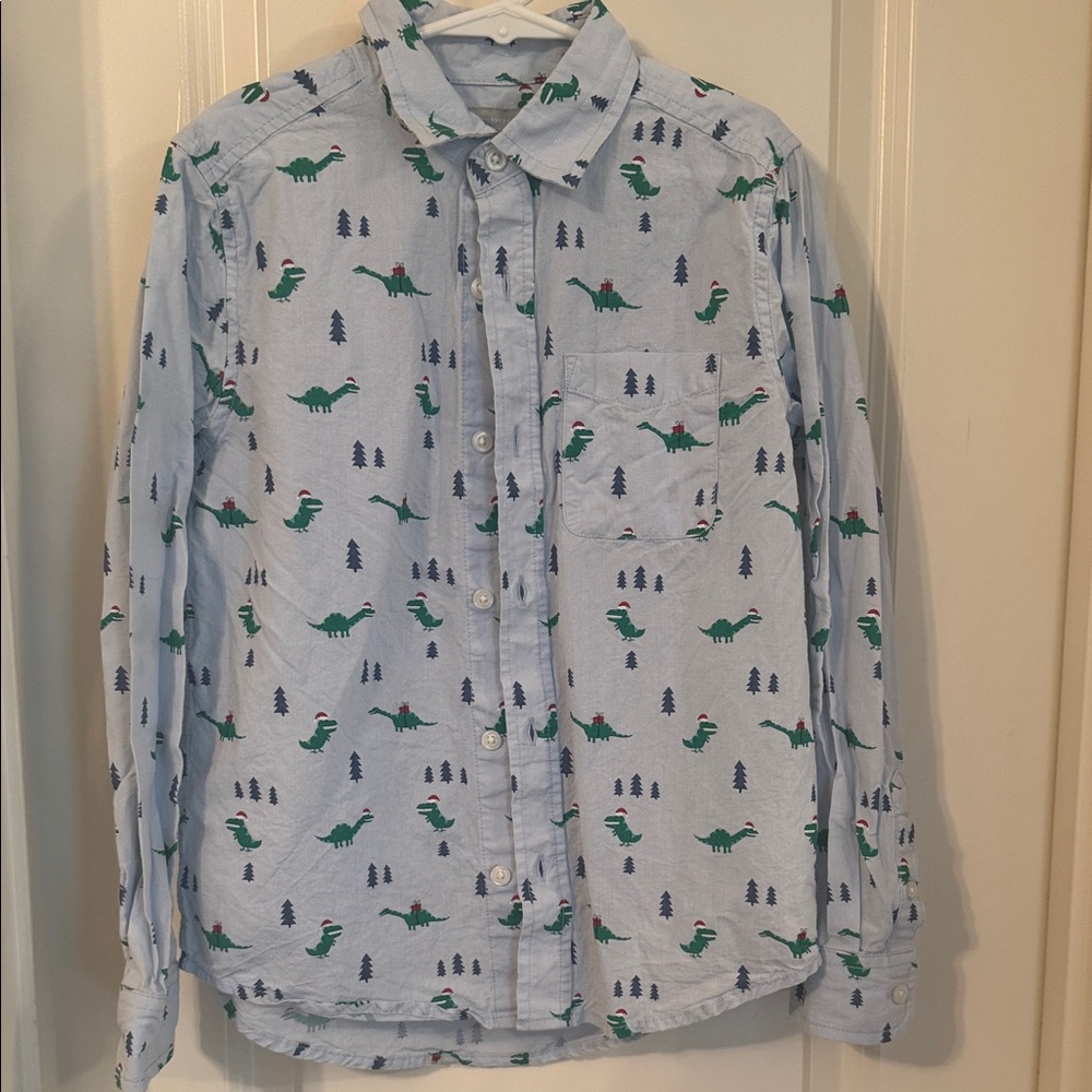 The Children's Place Light Blue Dinosaur Print Shirt